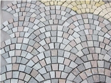 G603 G654 G682 G684 G666 Multicolor Granite Fan/Square/Hexagon Shapes Cube Stone Cobblestone with Natural Split Flamed Tumbled for Exterior Floor Driveway Walkway Paver Garden Landscape Paving Sets