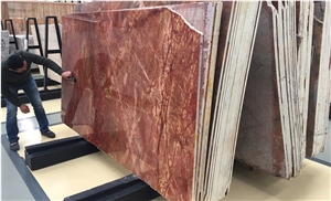 Quarry Direct Supply Rosso Damasco Luxury Italian Red Marble Slab & Tile with Polish Hone Antique Surface for Flooring Covering Wall Cladding Countertop Bathroom Vanity Step Mosaic for Indoor