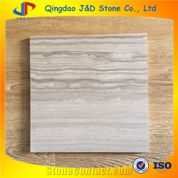 China Wooden White Marble Tile