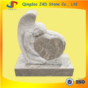 Sand Wave Granite Heart Angel Monument from Qingdao J&D