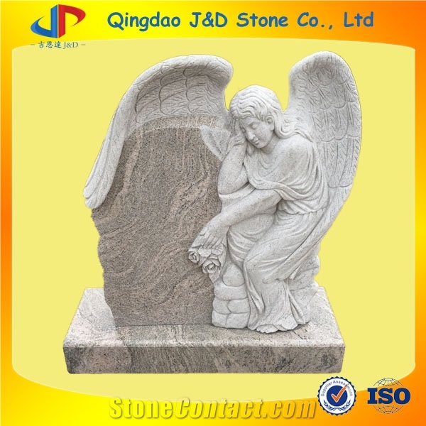 Sand Wave Weeping Angel Monument Headstone