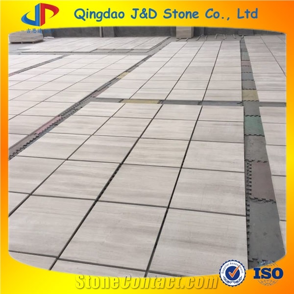 Wooden White Marble Flooring Tiles and Wall Cladding for Sale, Own Quarry