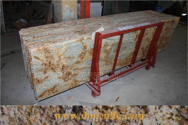 Prefab Granite Countertops, Yellow Granite Kitchen Countertops