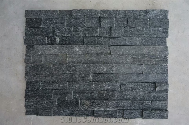 Black Slate Culture Stone Wall Panel Natural Surface Competitive Prices
