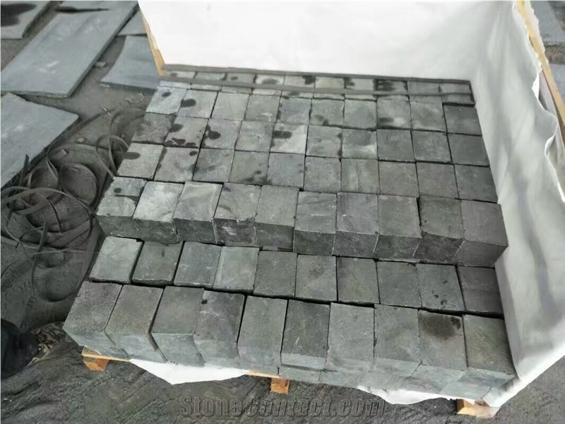 New G654 Zj Black Granite Cube Stone Flamed Surface Cut to Sizes Competitive Prices