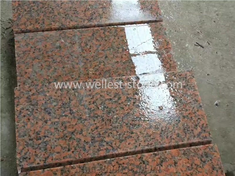 China G652 Maple Red Flamed Granite Tile