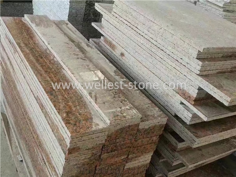 China Maple Red G562 Granite Staircase, Granite Stair Treads and Risers