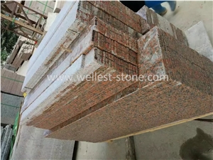 China Maple Red G562 Granite Staircase, Granite Stair Treads and Risers