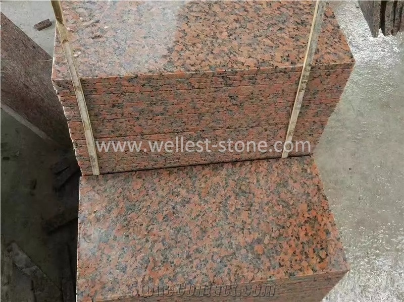 Factory China G562 Maple Red Polished Granite Tile