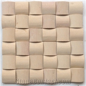 Handicraft 3d Tile, Beige Sandstone Mosaic