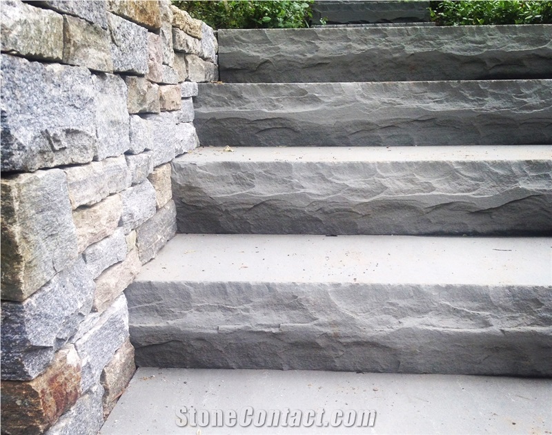 Grey Granite Stair Step,Exterior Granite Stair Treads,Granite Staircase