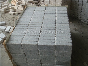 G603 Tumbled Cobblestone / China Silver Grey Granite Cobblestone / Granite Cube Stone / Sliver Granite Pavers