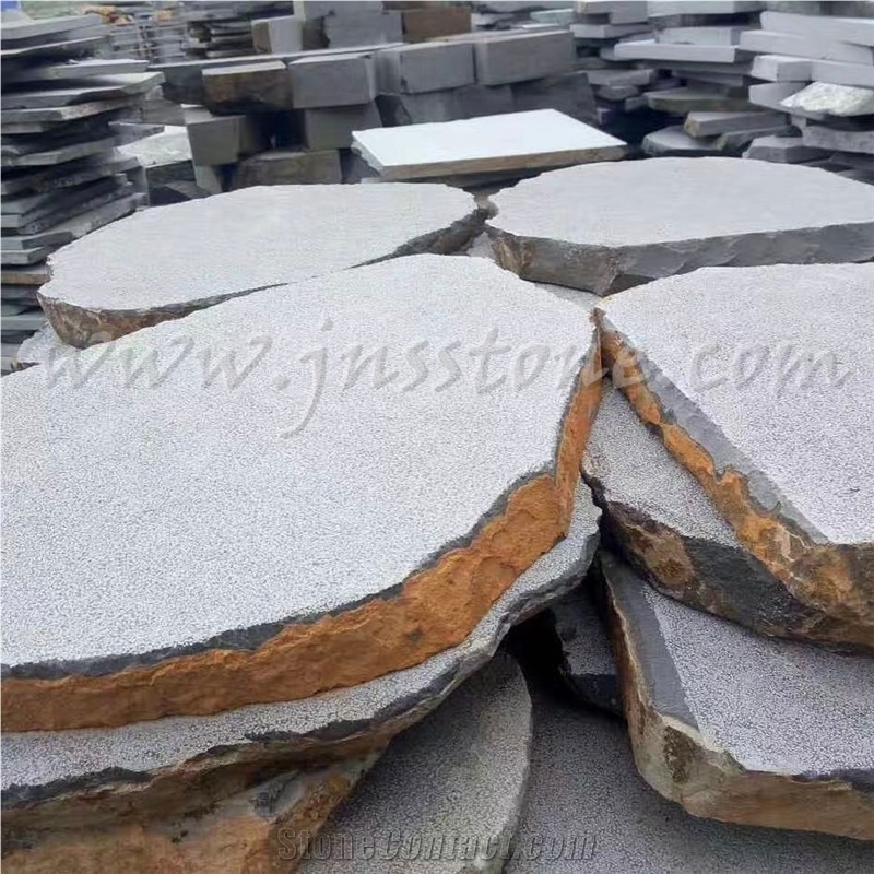 Hainan Grey Basalt Flagstone / China Grey Basalt Crazy Paving / Grey Basalt Random Pavers / Basaltina / Inca Grey / Basalto / Bazalt / Factory Owner
