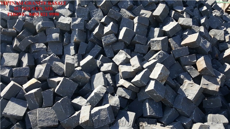 Vietnam Basalt Cobbles, Black Basalt Basalt Tiles & Slabs