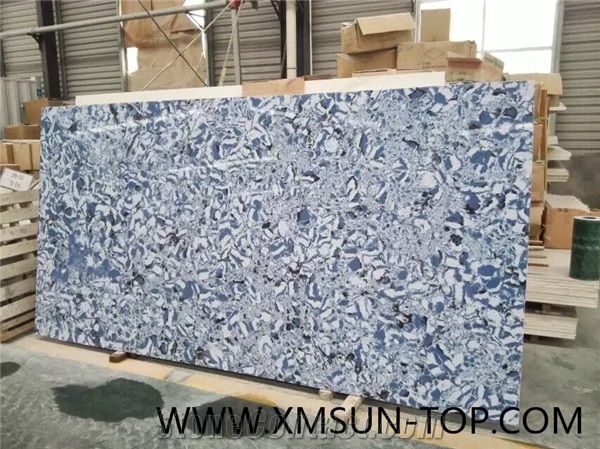 Blue And White Quartz Stone Slabs Tiles Multicolor Artificial Quartz Mixed Color Engineered Stone With Patterns Mixed Color Manmade Stone Quartz Stone For Flooring Wall Covering Interior Decoration From China Stonecontact Com