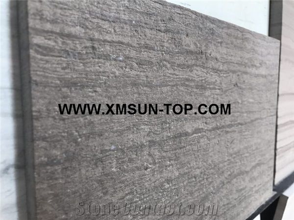 Brushed Grey Wood Grain Marble Tiles& Cut to Size/Grey Wooden Marble Floor Tiles/Grey Serpeggiante Marble Wall Tiles/China Grey Serpeggiante Marble Panels/Grey Wood Veins Marble Pavers/A Grade Quality