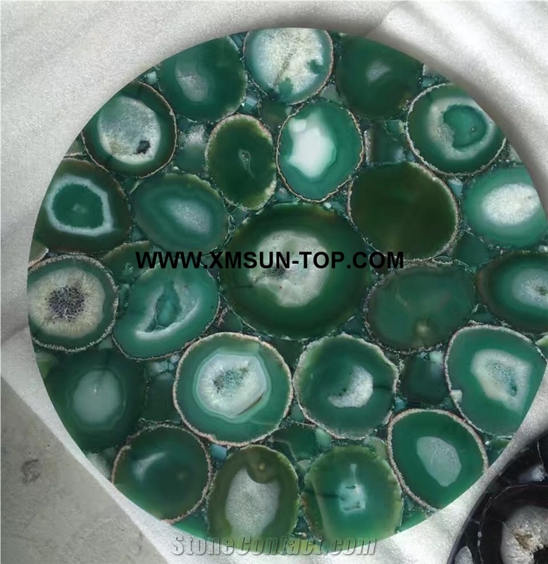 Different Color Agate Semiprecious Stone Table Top/Various Color Round Semi Precious Table Top/Semi Precious Table Tops/Interior Decoration/Good Quality