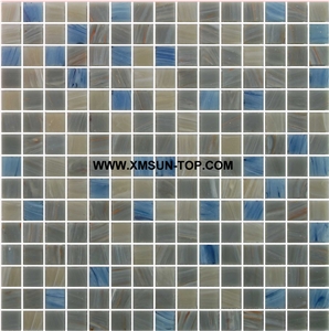 Grey Glass Mosaic/Square Glass Mosaic/Mosaic Pattern/Floor Mosaic/Wall Mosaic/Polished Mosaic//Interior Decoration/Customized Mosaic Tile/Mosaic Tile for Bathroom&Kitchen&Hotel Decoration