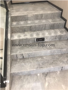 Ice Grey Marble&Ice Grey Marble Stair&Chinese Ice Grey Marble Floor Stairs