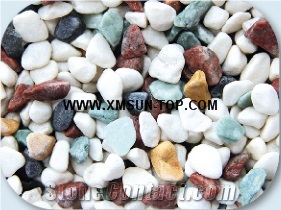 Multicolor Pebbles with Different Size(Machine Cutting)/ Multicolor Pebbles/Round Pebbles/Pebble for Landscaping Decoration/Wall Cladding Pebble/Flooring Paving Pebble