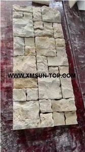Natural Surface Beige Limestone Cube Stone/Light Yellow Limestone Cobble Stone/Lime Stone Paving Sets/Natural Stone Floor Covering/Yellow Stone Courtyard Road Pavers