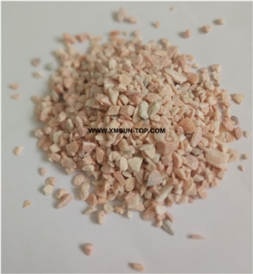 Pink Aggregates& Gravels(2-5mm)/Pink Crushed Stone/Pebbles in Small Size/Small Pebble River Stone/Gravel Stone for Garden Road Paving/Aggregates for Walkway/Landscaping Stone/Garden Decoration