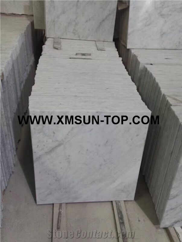 Polished Bianco Carrara Marble Tiles/White Carrara Marble Cut to Size/Carrara White Marble Floor Tile/Branco Carrara Marble Wall Tiles/White Marble Floor Covering Tiles/Interior Pavers