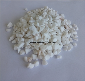 White Aggregate& Gravel(3-5mm)/Pure White Crushed Stone/Pebble in Small Size/Small Pebble River Stone/ Gravel Stone for Garden Road Paving/Aggregates for Walkway/Landscaping Stone/Garden Decoration