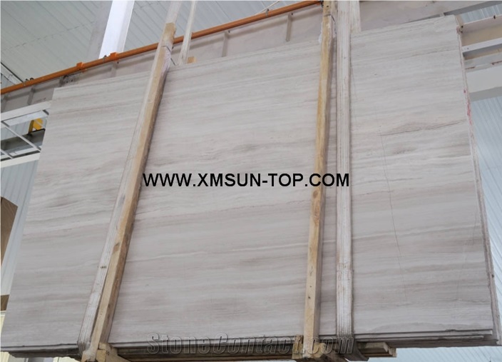 White Wood Grain Marble Tiles&Slabs/Wooden White Marble Slabs/White Serpeggiante Marble Slabs/China Serpeggiante Marble Panels/White Wood Veins Marble Slabs/A Grade Quality