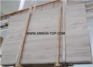 White Wood Grain Marble Tiles&Slabs/Wooden White Marble Slabs/White Serpeggiante Marble Slabs/China Serpeggiante Marble Panels/White Wood Veins Marble Slabs/A Grade Quality