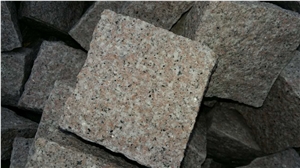 Pink Granite Paver Stone, Natural Granite G663 Cube Stone,G663 Cobble, Curbstone, Road Edge Stone , Small Blocks, Cube, Cobbles, Granite Paving, Outside Paving, Garden Paving, Paving Sets, Walkway