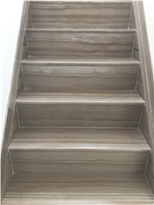 Athens Grey,Wood Marble for Stair Steps