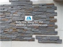 Iron Rusty Split Face Slate Stone Wall Panels,Iron Grey Slate Culture Stone,Iron Slate Stacked Stone,Natural Split Face Stone Cladding,Slate Thin Stone Veneer,Iron Slate Ledgestone,Outdoor/Indoor Wall