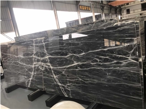 Black with White Vein Marble Polished Slabs and Tiles for Floor, Wall