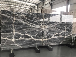 Black with White Vein Marble Polished Slabs and Tiles for Floor, Wall