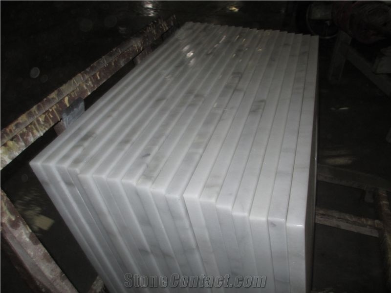 China Carrara White, Guangxi White Polished Slabs for Flooring Tile, Wall Tile
