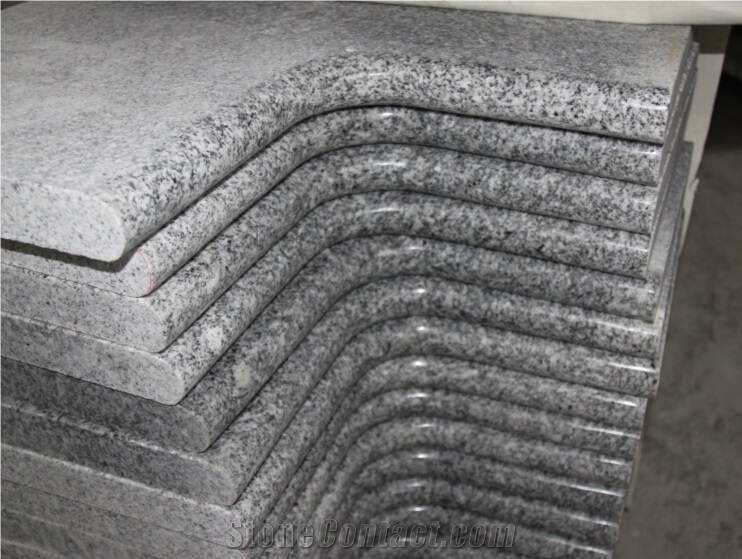 Light Grey Granite G603 Anti-Slip Stone Rebated Bullnose Pool Coping Pavers