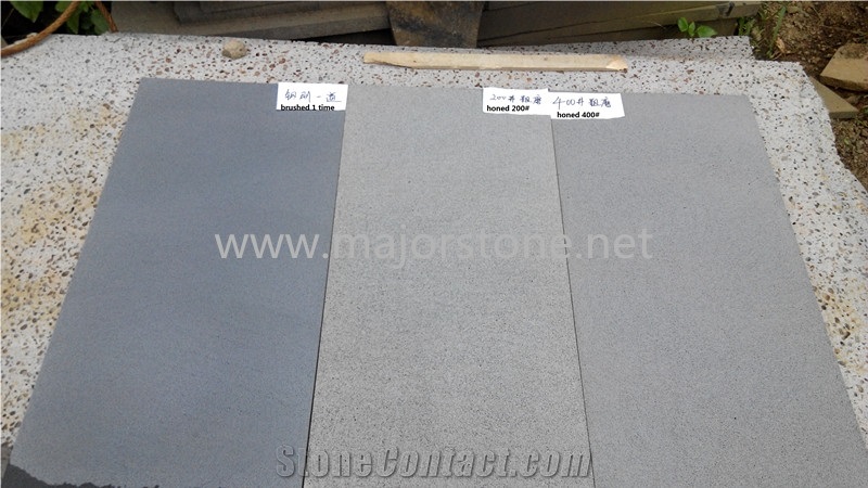 Sawn Cut/Machine Cut Hainan Black Basalt/Black Basalt/Hainan Bluestone Slabs&Tiles/Flooring/Wall Cladding
