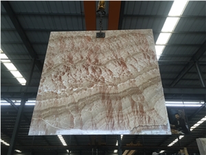 Beige Onyx Chinese Peacock Onyx Translucent for Wall Coverings for Countertop