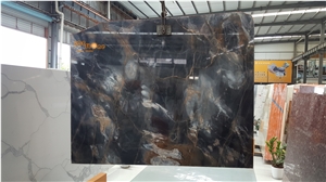 China Marble Slab Tile/Venice Gold Marble Tiles & Slabs/Color Painting Marble Wall Covering Tiles/Black & Gold Marble Floor Covering Tiles/Countertop Marble Slab Tile/Bathroom Decoration Marble Tile