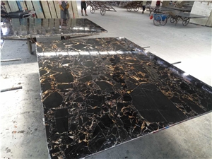 Potoro Golden Marble Slabs, Black Gold Mixed Marble, Countertop Marbles, Wall Coverings Marble, Floor Coverings Marble