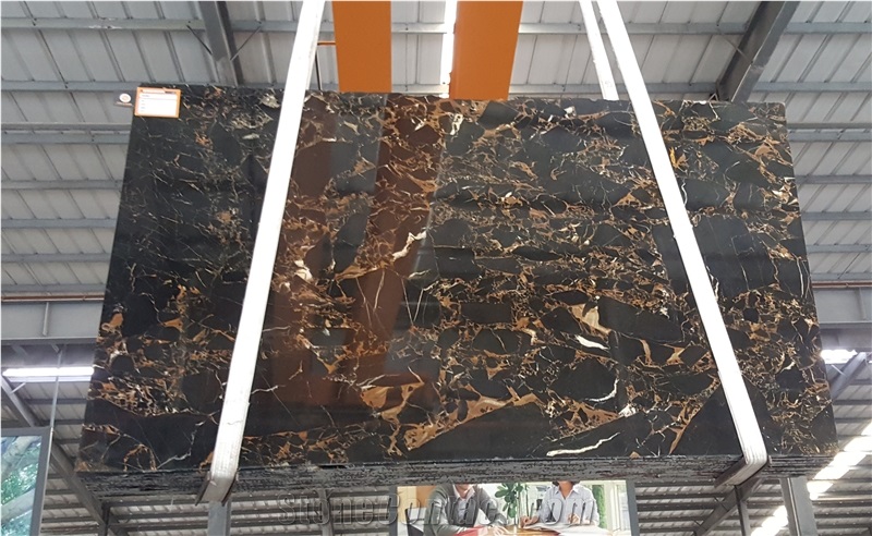 Potoro Golden Marble Slabs, Black Gold Mixed Marble, Countertop Marbles, Wall Coverings Marble, Floor Coverings Marble