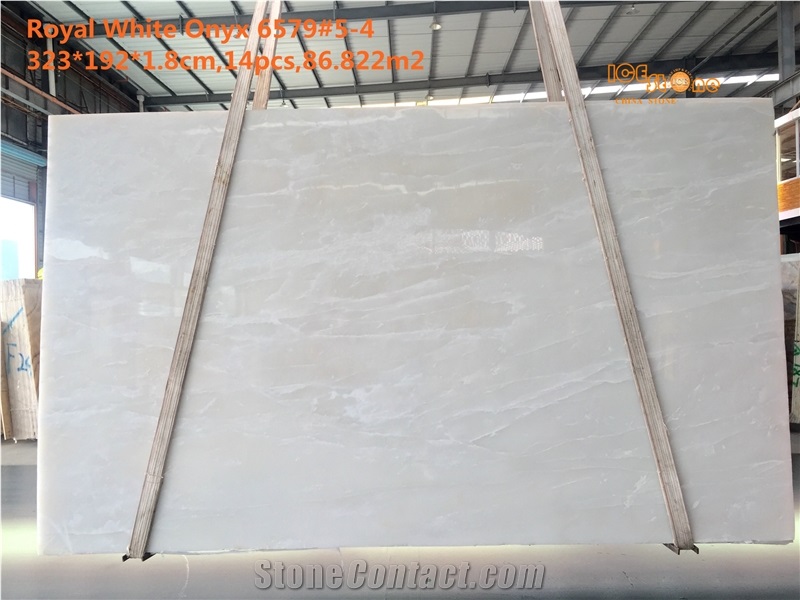 Royal White Onyx/Natural Stone Products/Polished Surface/Bookmatch/Slabs/Tiles/Cut to Size/Covering