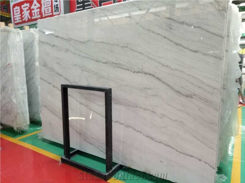 China White Marble Guangxi White, China Bianco Carrara Marble Polished Slab Tile