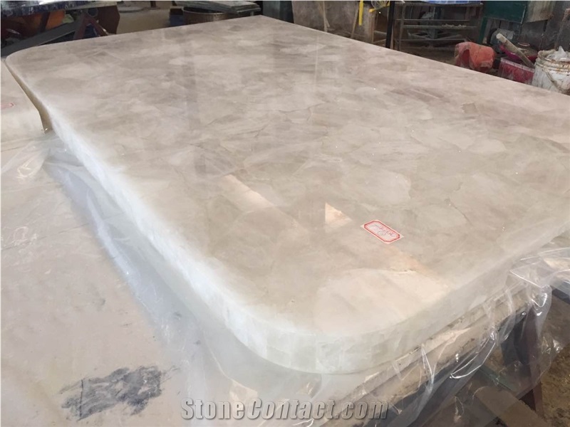 White Crystal Quartz Panels/Tops,Semi-Precious Quartz Tile, Slabs and Decor,Gemstone