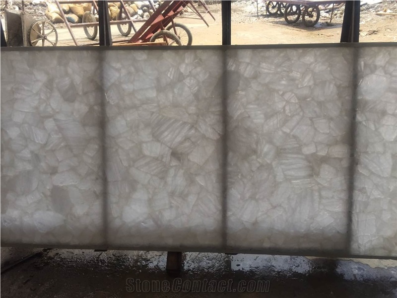 White Crystal Quartz Panels/Tops,Semi-Precious Quartz Tile, Slabs and Decor,Gemstone