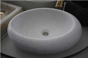 White Onyx Stone Wash Basin Sink