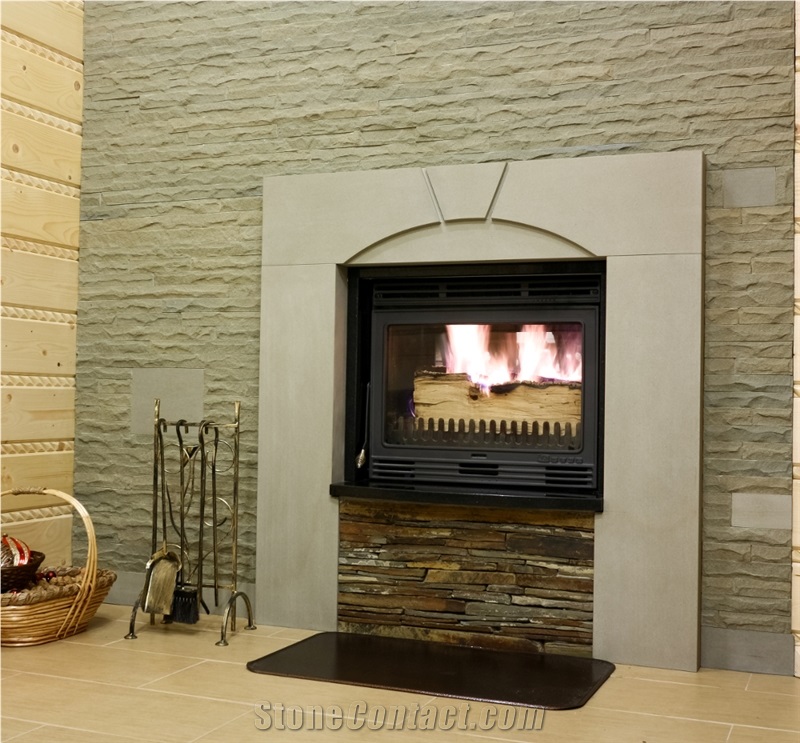 Sielec Sandstone Fireplace Surround and Ledge Wall Cladding