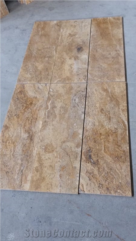 China Polished Beige Travertine Tile&Slab for Countertops,- Interior Wall and Floor Applications,And Wall Cladding