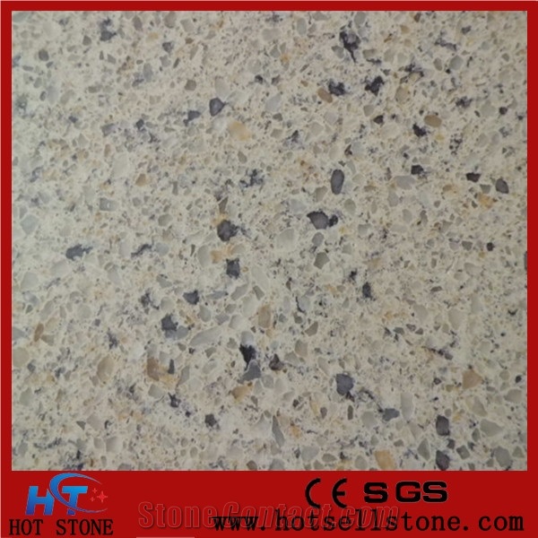 Man Made Quartz Stone Slabs for Hotel Kitchen Lobby Bathroom Counters Flooring Made in China